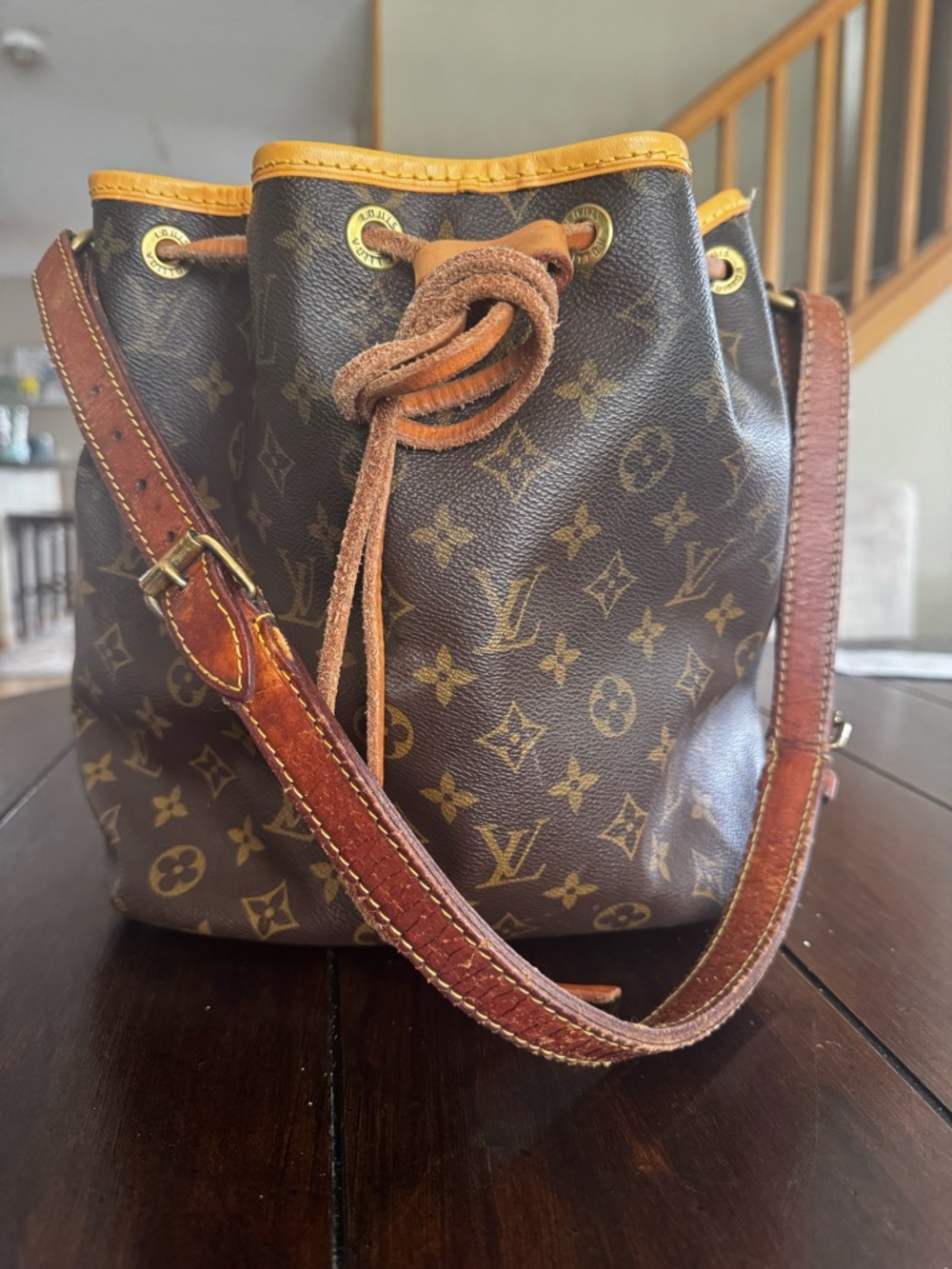 Louis Vuitton Monogram Drawstring Bucket Bag  Vintage